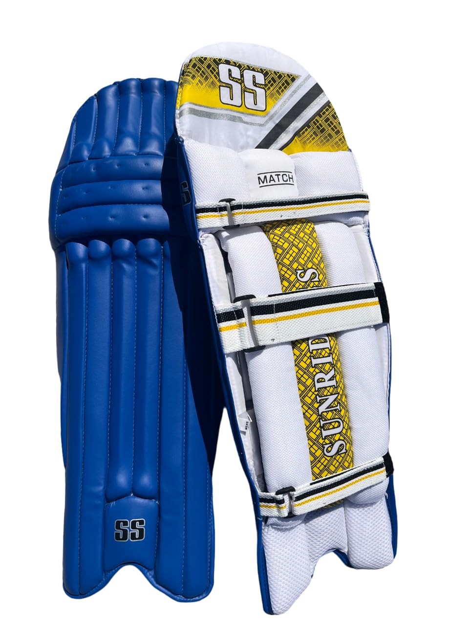 SS Cricket Match Premium Batting Leg Guards - Mens Size (Royal Blue Color)