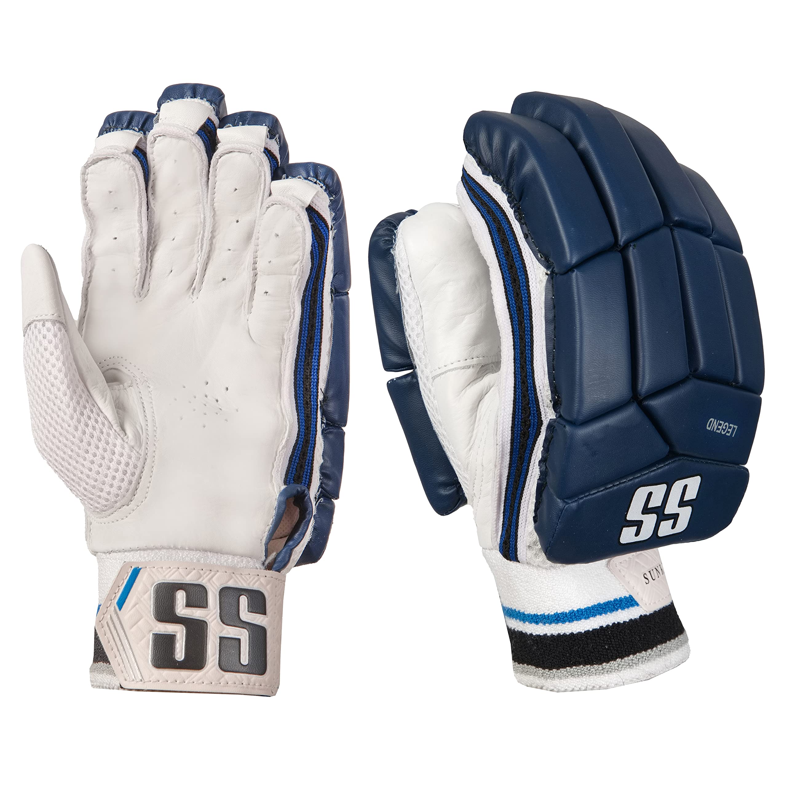 SS Cricket Legend Limited Edition Batting Gloves Mens Right Handed - Navy Blue