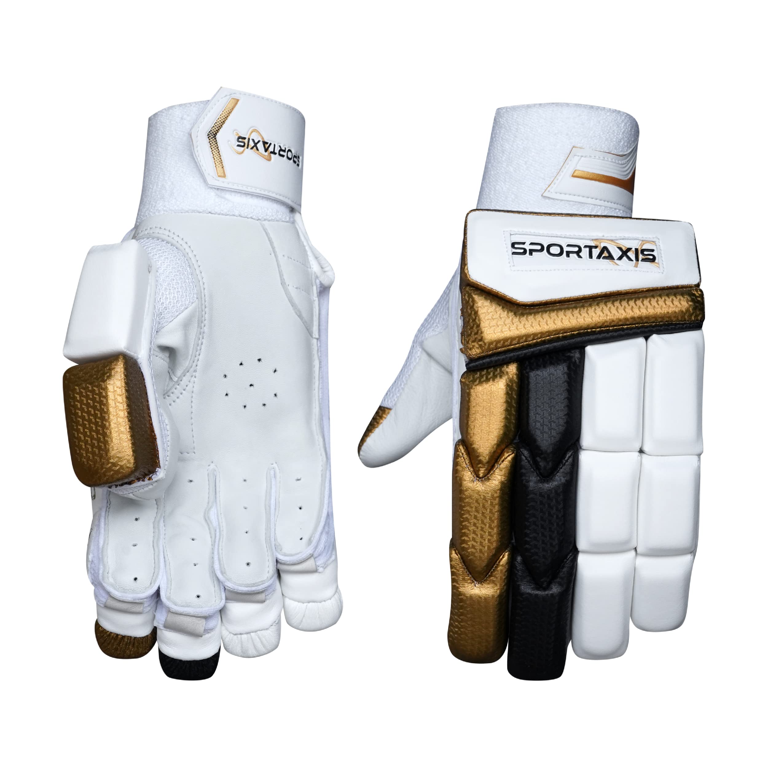 SPORTAXIS Premium Cricket Batting Gloves for Batsman Split Fingers Stylish Design Comfortable Grip PVC Thumb Patch and Breathable mesh for Ventilation for Adults