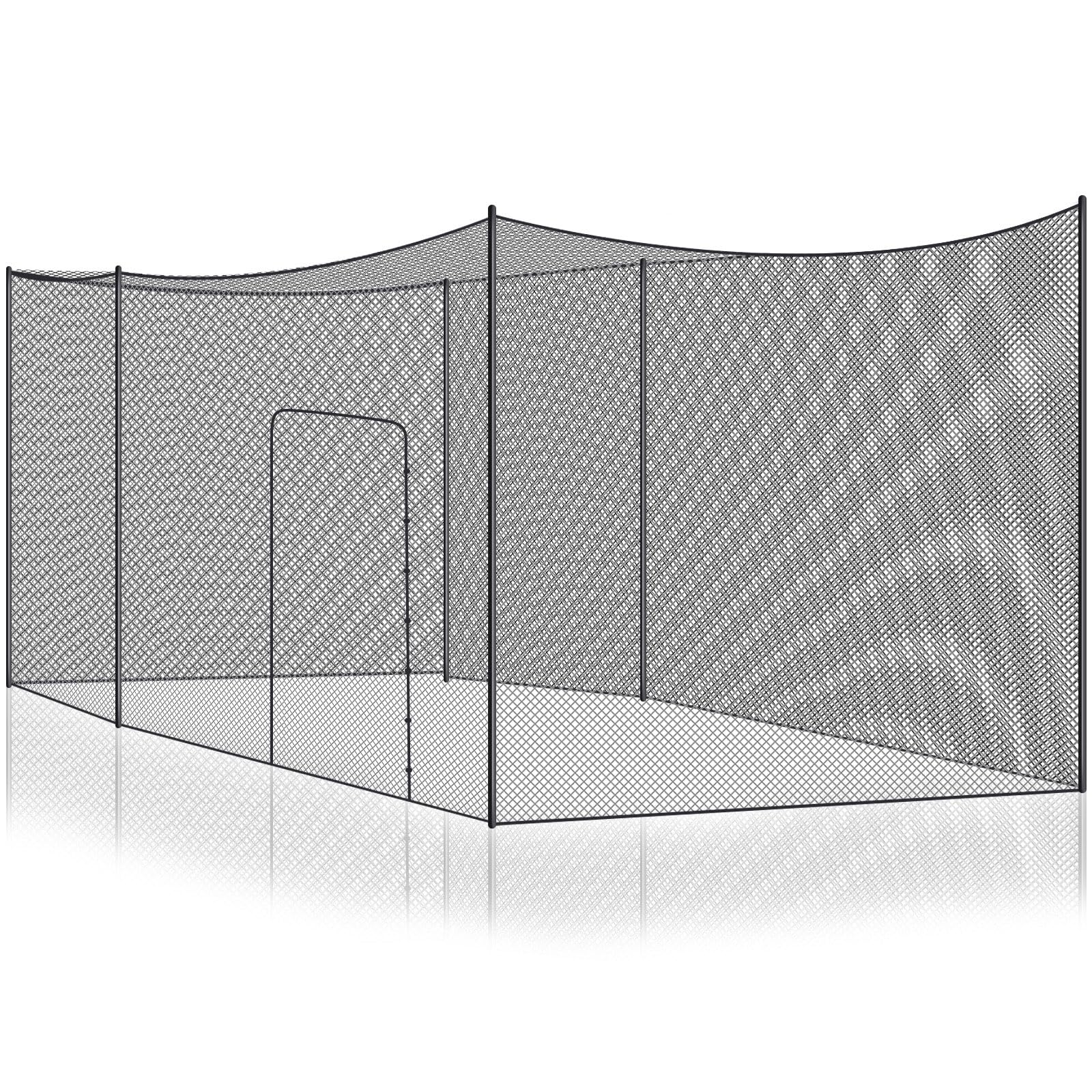 Syhood Baseball Batting Cage Net Heavy Duty Cricket Softball Hitting Practice Net Portable Pitching Cage Training Sports Barrier Net Screen for Backyard Outdoor (Frame Not Included)(20 x 8 x 8 ft)