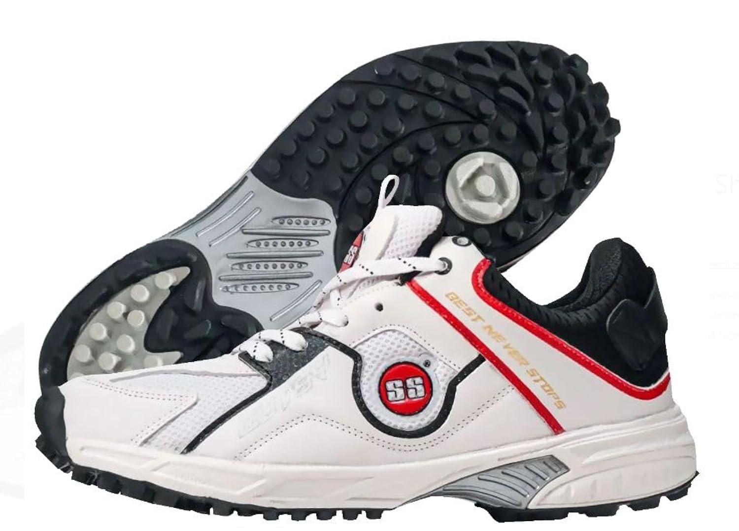 SS Cricket Gutsy Light Weight Premium Cricket Color - White Blue - Adult Size US 10